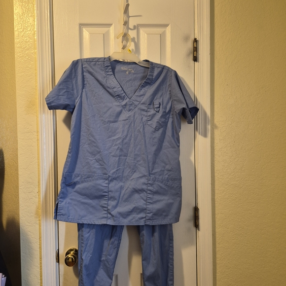 Butter Other - Butter-Soft Stretch Blue Scrub Set